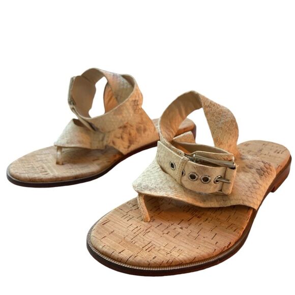 Donald J Pliner natural cork sandals size 7.5" - Picture 3 of 9